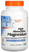 Магний Doctor Best High Absorption Magnesium, 100 мг, 240 таблеток