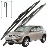 Дворники Nissan Murano (2) Z51 Ниссан Мурано З51 5 дв. 2007 2008 2009 2010 Щетки стеклоочистителя каркасные для автомобиля 650-400 2шт