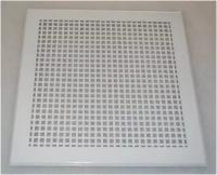 Вентиляционная решетка металлическая на магнитах 250х250 мм, декоративная перфорация квадрат (Qg 3-5), площадь отверстий 36%