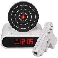 Часы-будильник с мишенью и лазерным пистолетом Gun Alarm