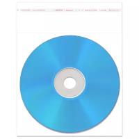 Конверт для CD/DVD диска, тонкий полипропилен 25 мкм, упаковка 50 шт