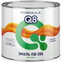 Эмаль Formula Q8 ПФ-266 для пола алкидная, глянцевая, 1,9 кг, красно-коричневая