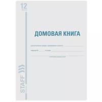 Книга домовая BRAUBERG 130192, 12 лист. белый