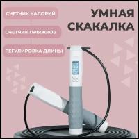 Умная скакалка с электронным счетчиком, скоростная профессиональныя скакалка спортивная для кроссфита, черно-белый, Universal-Sale