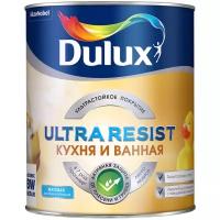 DULUX Ultra Resist Кухня и Ванная влагостойкая моющаяся матовая краска база BW 1л