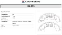Колодки барабанные задние Sangsin SA193