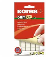 Клейкая масса двусторонняя монтажная Kores Gum Fix полимерная смесь 9 х 11 х 3.2 мм (84 штуки в упаковке)