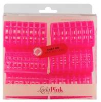 Бигуди LADY PINK с зажимом BASIC D 42 розовые 6 шт