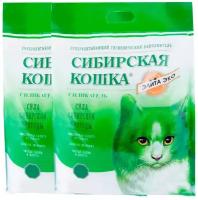 Сибирская кошка элитный ЭКО наполнитель силикагелевый для туалета кошек (8 + 8 л)