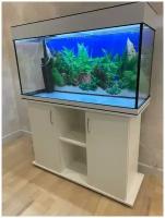 Аквариум 200 л AquariumBest с тумбой цвет Белый 101х36х58 (ДхШхВ)