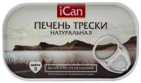 Печень трески натуральная, iCan, 115 г, Исландия