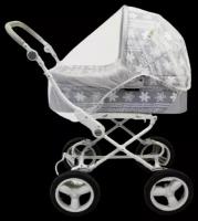 Универсальная москитная сетка на детскую коляску, цвет белый