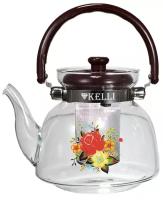 Kelli Жаропрочный стеклянный чайник 0.6 KELLI KL-3005