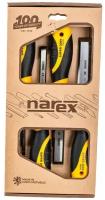 Набор из 4 плоских ударных стамесок с ручкой NAREX SUPER 2009 LINE PROFI (860600) 6,12,20,26мм