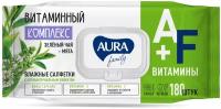 Влажные салфетки Aura family с антибактериальным эффектом big-pack 180шт 7488148