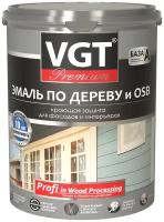 Эмаль по дереву и OSB VGT Premium полуматовая (1кг) стальной серый