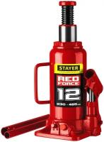 Гидравлический бутылочный домкрат STAYER RED FORCE 12т 230-465 мм 43160-12