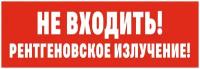 Табличка НЕ входить рентгеновское излучение 30 х 10 см / информационная табличка на дверь / декоративная табличка