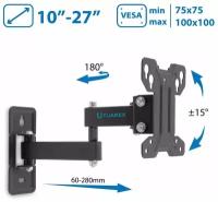 Кронштейн для телевизора на стену / крепление наклонно-поворотное Tuarex ALTA-109 / до 32 дюймов / vesa 100x100