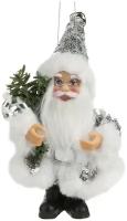 Елочная игрушка Феникс Present Дед Мороз в серебристой шубке 88678/81518, серебристый, 13 см, 1 шт