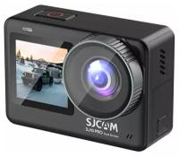 Экшн камера SJCam SJ10 Pro Dual Screen черная с креплением, цифровым стабилизатором, водонепроницаемая 4K Ultra HD на шлем, голову, грудь, велосипед