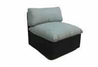 Кресло Кубэ Размер: 75 х 80 см, без подлокотников, каркас в экокоже, подушки текстиль
