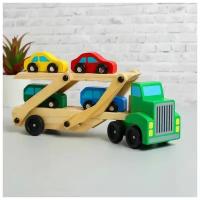 Автовоз деревянный с машинками/ автовоз/ Машинка грузовик