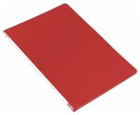 Папка метал. зажим Бюрократ -PZ05CRED A4 пластик 0.5мм торц. наклейка красный