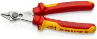 Прецизионные бокорезы KNIPEX Electronic Super Knips VDE, без фаски, L-125 мм, INOX KN-7806125