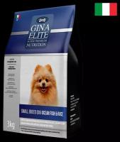 Корм для собак мелких пород сухой Gina Elite Small Breed Dog Ocean Fish&Rice, океаническая рыба, рис, 3 кг