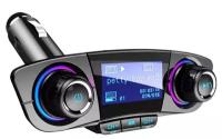 Автомобильный Bluetooth FM-трансмиттер MP3-плеер MyPads RT008 Car kit Hands-free 2xUSB-2.1A/1.0A c регулятором громкости Черный