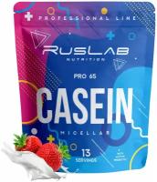 Micellar CASEIN PRO 65, казеиновый протеин, белковый коктейль (416 гр), вкус клубника со сливками
