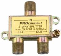 Сплиттер PROconnect 05-6031 ТВ х 2 под F разъём 5-900 МГц