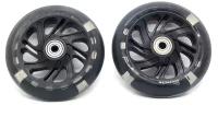 Комплект светодиодных колес для самоката 2.5*11.6 см черные