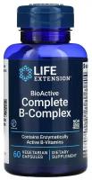 Life Extension, полный биоактивный комплекс витаминов группы B, 60 капсул