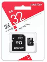 micro SDHC карта памяти Smartbuy 32GB Class 10 (с адаптером SD)LE