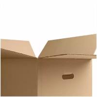 Картонная коробка для переезда и хранения с ручками 60х40х40 см - 5 шт. Гофрокороб (T24 С) 600х400х400 мм. Усиленный ящик с ручками