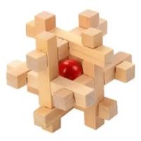 Деревянные головоломки красный шар Детская Логика
