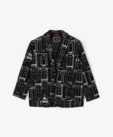 Пиджак хлопковый черный Gulliver, для мальчиков, размер 110, мод 123GPBC4801