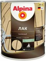 Лак яхтный (палубный) Alpina, алкидно-уретановый, шелковисто-матовый, 0,75 л