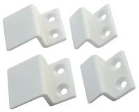 Крепление для москитной сетки (верх - 2шт, низ - 2шт.), белый пластик, 4 шт