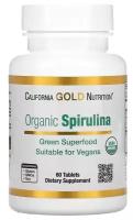 California Gold Nutrition Organic Spirulina таб., 500 мг, 60 шт