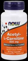 Acetyl-L Carnitine капс., 500 мг, 100 мл, 65 г, 50 шт