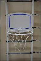 Щит баскетбольный с кольцом (белый)