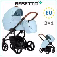 Детская коляска 2 в 1 Bebetto Luca PRO (100% экокожа) 16_CZM
