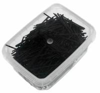 Невидимки гладкие чёрные 50 мм (500 гр) Sibel