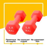 Гантель по 1,5 кг 2 шт