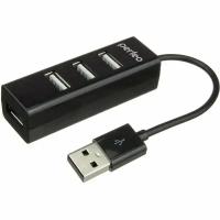 USB-Концентратор Perfeo 4 Port, (PF-HYD-6010H Black) чёрный