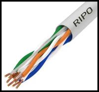 Кабель витая пара для локальной сети LAN UTP4 CAT5E 24AWG Cu RIPO 50 метров 001-112012/50