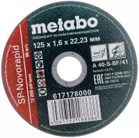 Отрезной круг Metabo SP-Novorapid 125x1.6x2 617178000